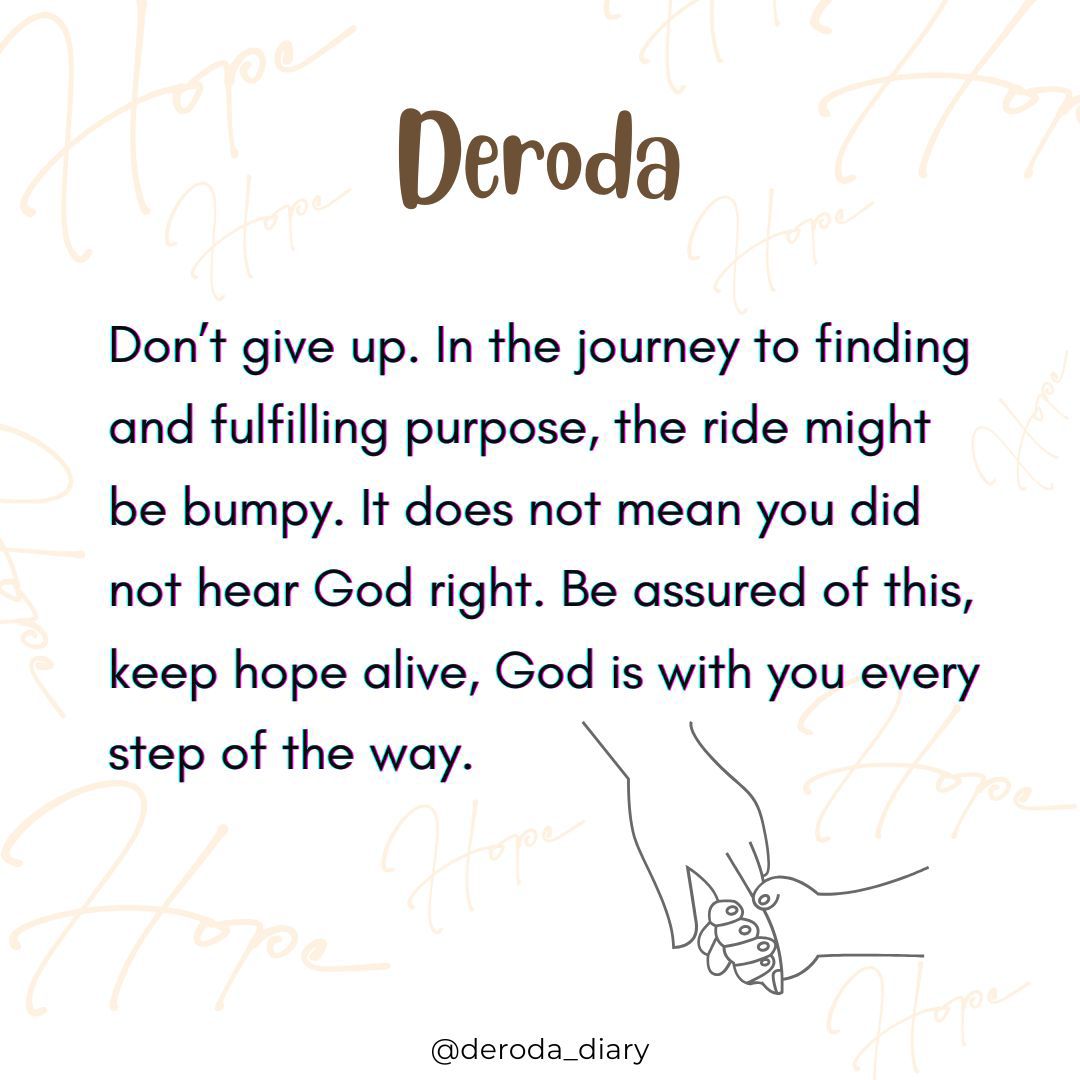 DerodaDiary's tweet image. God is not a liar. He will always fulfill His words. Walk with Him.☘️🤍 #Godpromises #WalkwithGod #derodadiary