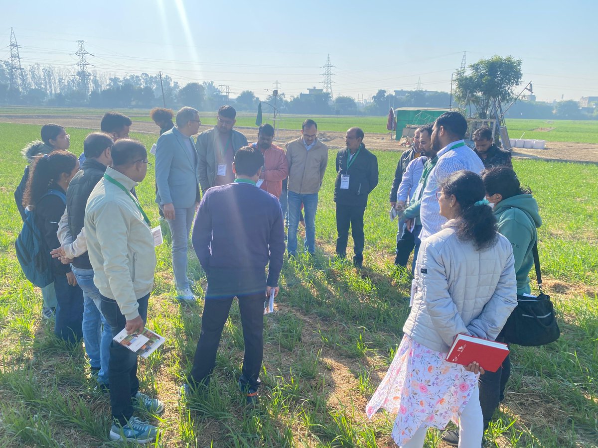 BISA__India's tweet photo. #CAtraining participants are now exploring the world of agriculture in Karnal @CSSRIonline. This week the focus remains on Crop Modelling, Soil Biology, CA Scaling & adoption across IGP, Carbon credit markets, the Role of Nano fertilizers in fertilizer use efficiency etc. https://t.co/a25loMg3Os