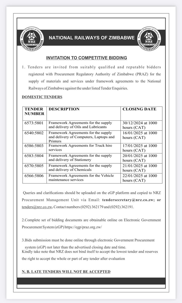 National Railways of Zimbabwe tweet media