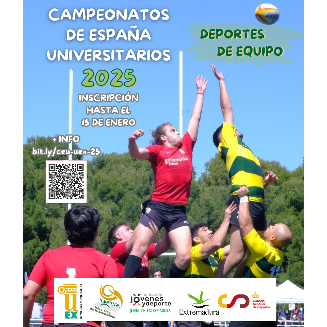 safydeuex's tweet photo. Pistoletazo de salida para una nueva edición de los Campeonatos de España Univeristarios de @deportegob: 6 DxTs de equipo y 24 individuales.
Si eres de @infouex ya te puedes apuntar en https://t.co/yJze6Mot6L.
@FJyD @jovendeportEXT @Ivan_H_Bermejo  @JAReinaGonzalez  @SocialUex https://t.co/krzy4QisK2