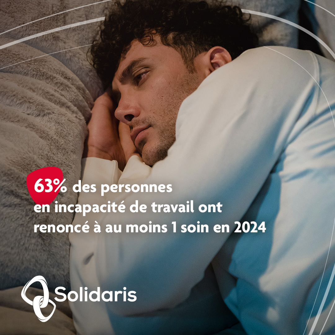 Malgré une baisse significative en un an, les personnes en incapacité continuent d’être la catégorie « professionnelle » la plus touchée par le renoncement financier et à un seuil extrêmement élevé. 
Les résultats de l'enquête sur institut-solidaris.be