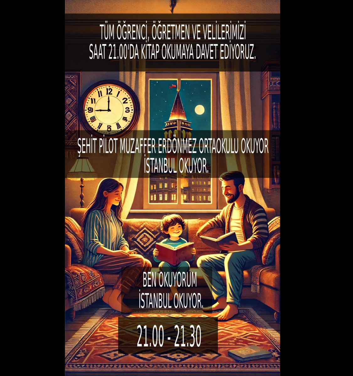 Ben Okuyorum İstanbul Okuyor Projesi.
Valiliğimizce yürütülen "Ben Okuyorum İstanbul Okuyor" projesi kapsamında herkesi kitap okumaya davet ediyoruz.