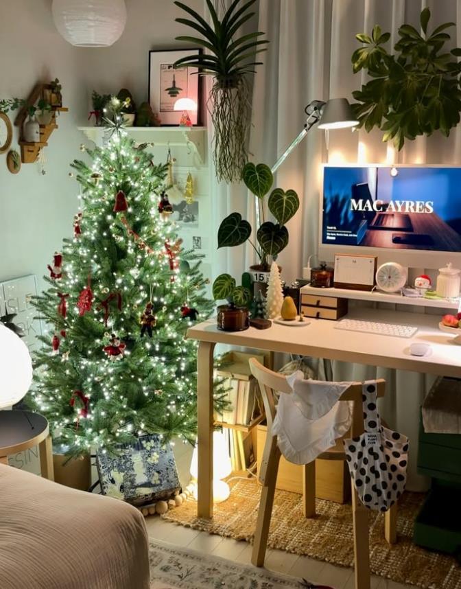 Aopeids's tweet photo. Changed up my room by moving the desk and finally set up my 150 cm tree 🎄. Excited to start the Aopeids Grow Lights project I’ve been putting off! 💡✨ I also moved the sofa into the room—so happy I made it happen! 😌💕 https://t.co/ayknfJm9Je