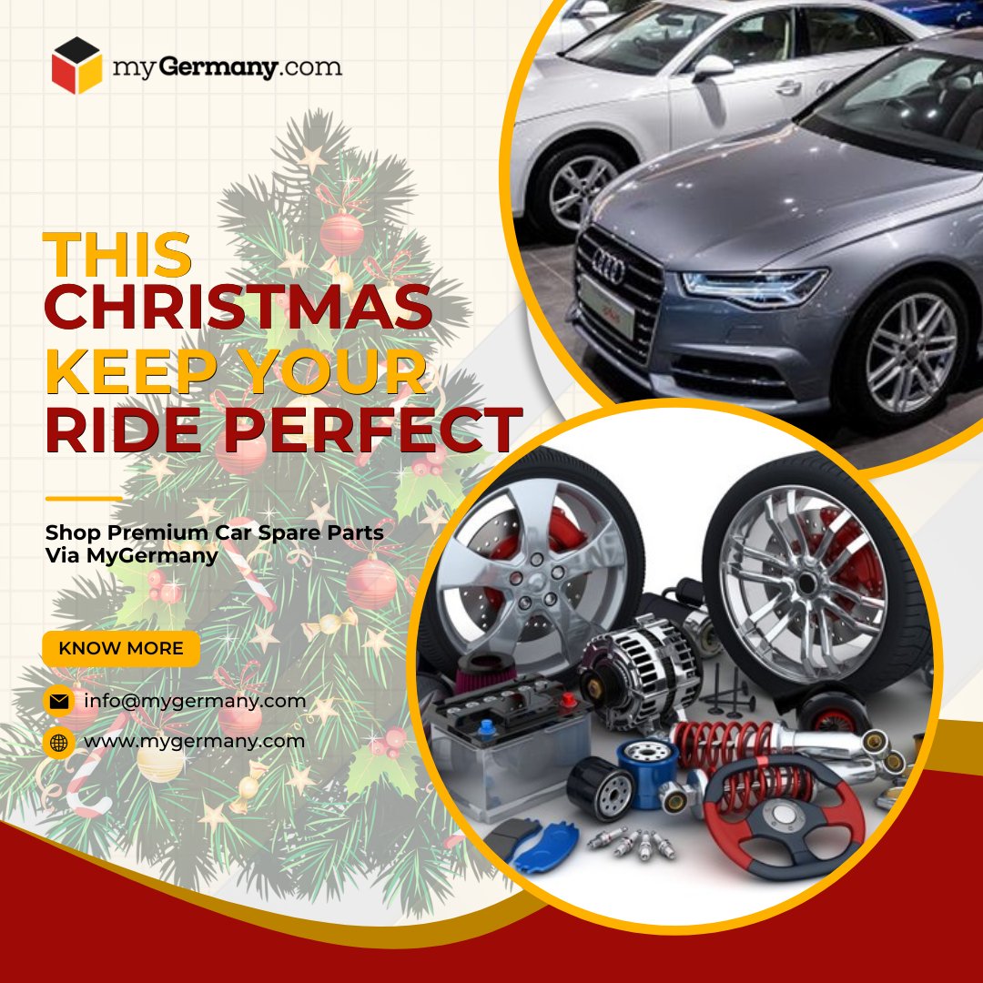 myGermanycom's tweet photo. Give your ride the care it deserves this Christmas! 🎄🚗 Shop premium car parts with myGermany and keep your vehicle in top condition all year round. Shop now: https://t.co/bSx45Xs4cm

#CarCare #ChristmasShopping #myGermany #AutoParts https://t.co/q7di2SYhi3