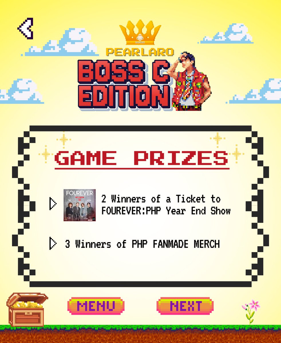 PHPPearls's tweet image. [ PEARLARO: Prizes ]

Later is your only time to aim for the prize! ✨

Score exclusive tickets to Press Hit Play&apos;s &apos;FOUREVER&apos; Year End Show and be there to witness their performances up close! 🎫

CHRLSpectacular Day
#PHPCHRLSBirthday #Press_Hit_Play @PressHitPlay @xxivchrls