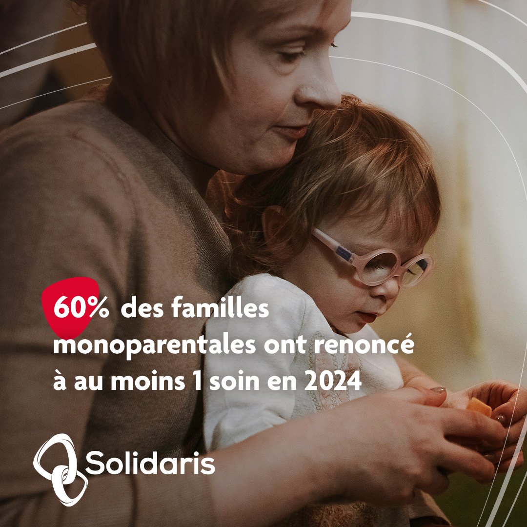 👩‍👦En ce qui concerne les structures familiales, toutes enregistrent une hausse du renoncement à au moins un soin sur neuf ans : les personnes isolées connaissent la plus forte hausse, suivies  des familles monoparentales.
 L'enquête sur institut-solidaris.be