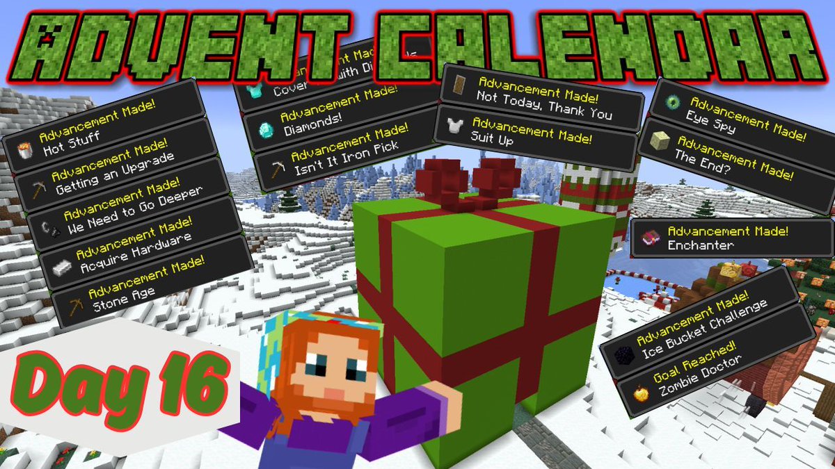 Have you ever wondered how you can get all the basic advancements in Minecraft whilst also doing so inside a giant present? 

If so then do I have the video for you! 

Day 16 of my Advent Calendar is out now: youtu.be/3ltvya-fDCk   

#minecraft #advent #advancement #present