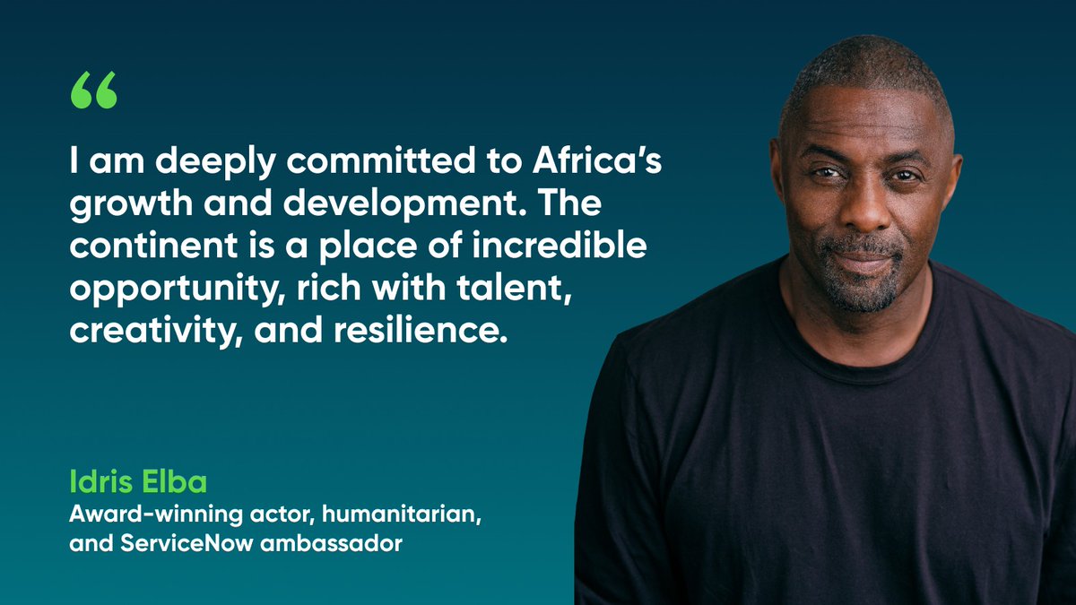 M_Diefenbach's tweet photo. Exciting things ahead! ServiceNow and Idris Elba are teaming up to drive lasting change in Sierra Leone. Starting on Sherbro Island, they will be empowering communities with sustainable development and critical infrastructure. Learn more: https://t.co/V4AIga5TKc https://t.co/WpmaLoXTxP