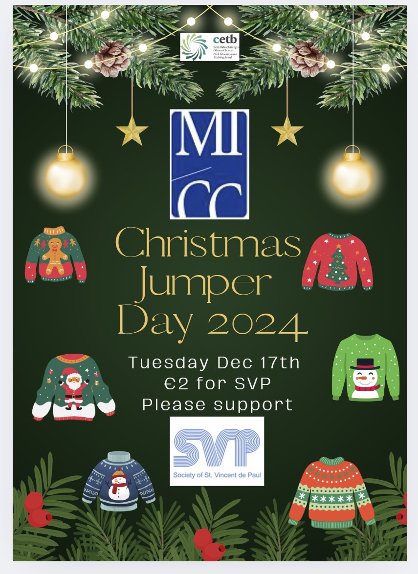 Reminder to all that our annual Christmas Jumper Day takes place tomorrow. <a href="/CorkETB/">CorkETB🇮🇪🇪🇺</a> <a href="/SVP_Ireland/">SVP - Ireland</a>