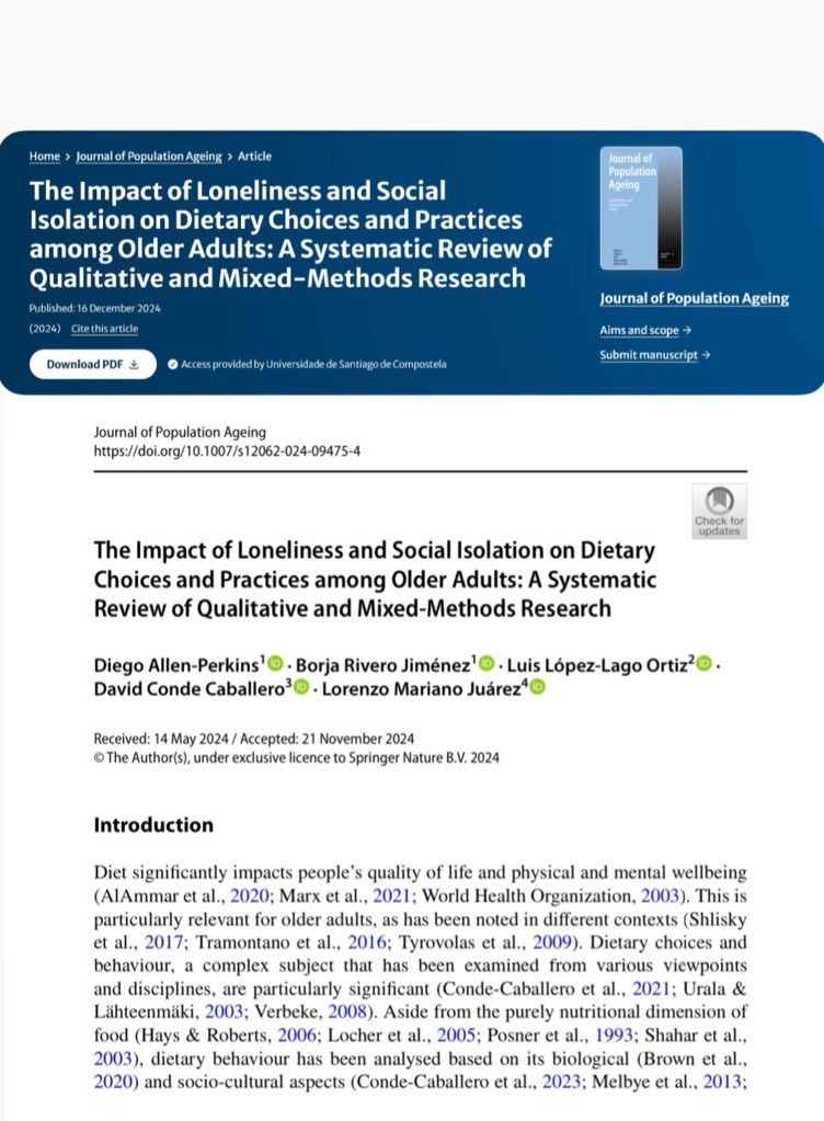 ALIMENTACION, ENVEJECIMIENTO Y SOLEDAD. CEC (@comidaysoledad) on Twitter photo 