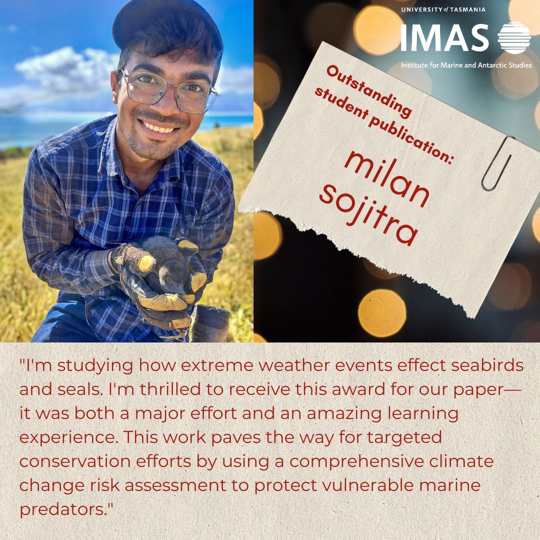 Absolutely thrilled to receive this prize from <a href="/IMASUTAS/">IMAS</a> 🏆 A great way to cap off a busy and rewarding #PhD year.

Grateful to be part of a fantastic #research community pushing the boundaries of #science. 🌟✨

Here’s the publication: doi.org/10.1111/gcb.17…