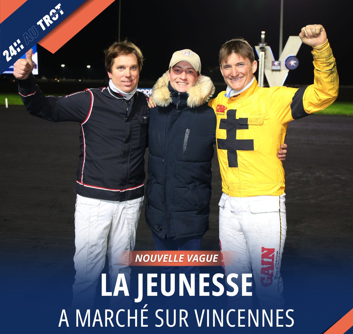 Les trentenaires 𝗧𝗵𝗼𝗺𝗮𝘀 𝗟𝗲𝘃𝗲𝘀𝗾𝘂𝗲 (32 ans), 𝗔𝗹𝗲𝘅𝗶𝘀 𝗚𝗿𝗶𝗺𝗮𝘂𝗹𝘁 (31 ans) et 𝗠𝗶𝗸𝗲 𝗜𝘇𝘇𝗼 (33 ans)  ont marché sur Vincennes💪🤩

Ce sont les grands vainqueurs de cette journée dédiée aux courses au trot monté🏆

Dispo ici 👉 urlz.fr/tqw0