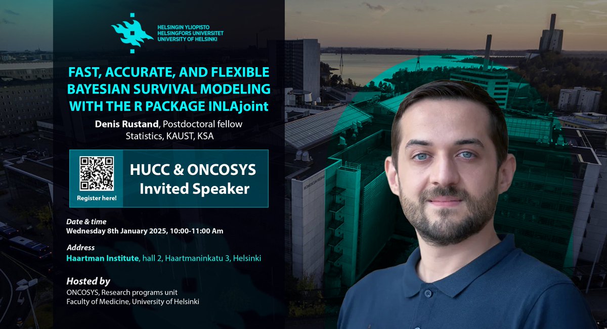 We are thrilled to welcome Dr. Denis Rustand, a postdoctoral fellow at <a href="/bayescomp_inla/">R-INLA</a> <a href="/cemseKAUST/">KAUST CEMSE</a>, who will visit our group next month!🎉 
Besides strengthening our research collaboration, Denis will deliver an exciting talk on #INLAjoint (1/2)  #DataScience #INLA #JointModels