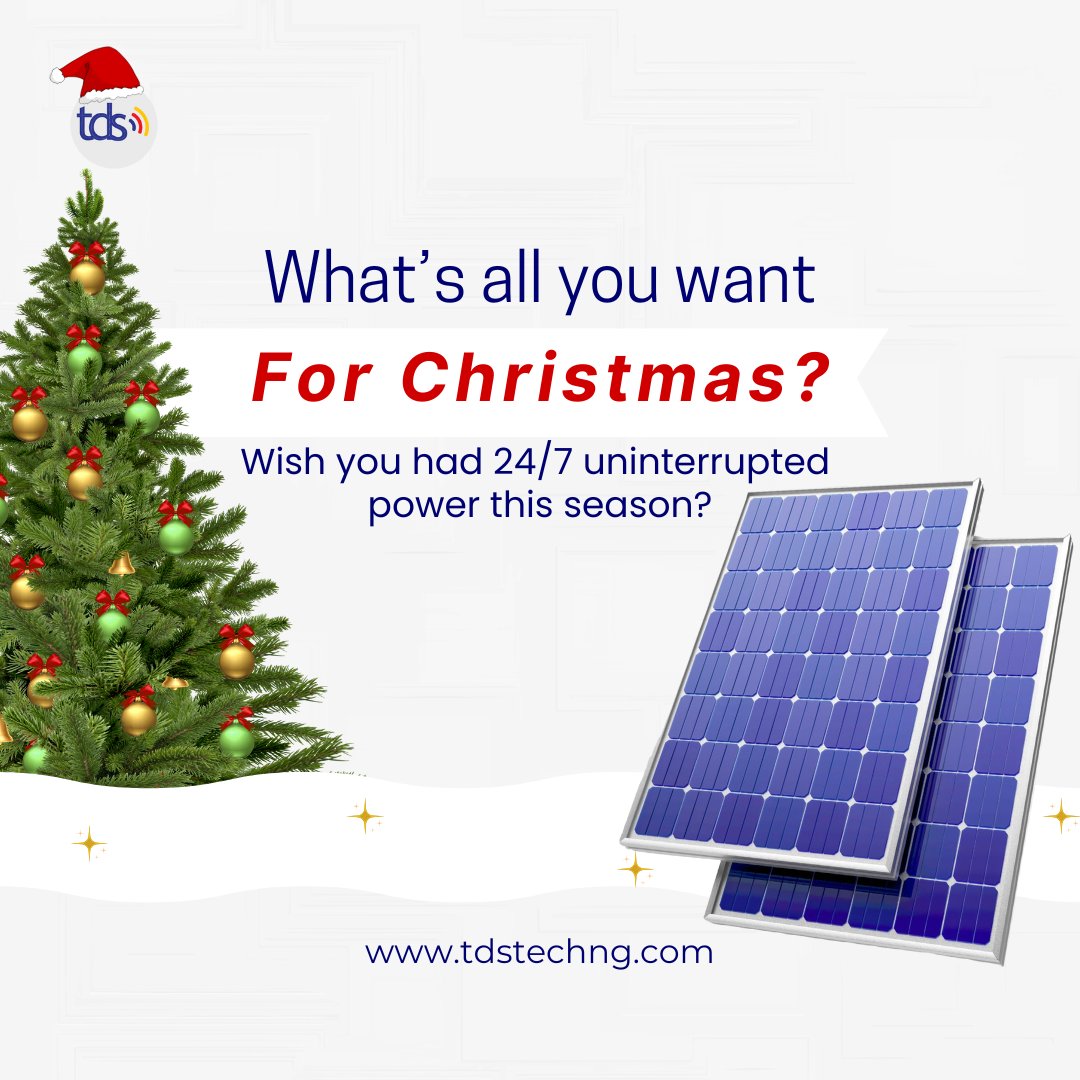 officialtdstech's tweet image. Reliable power for the holidays? Consider it done!
Contact us now at; info@tdstechng.com
#RenewableEnergy #SolarPanels #TechnologySolutionsProvider