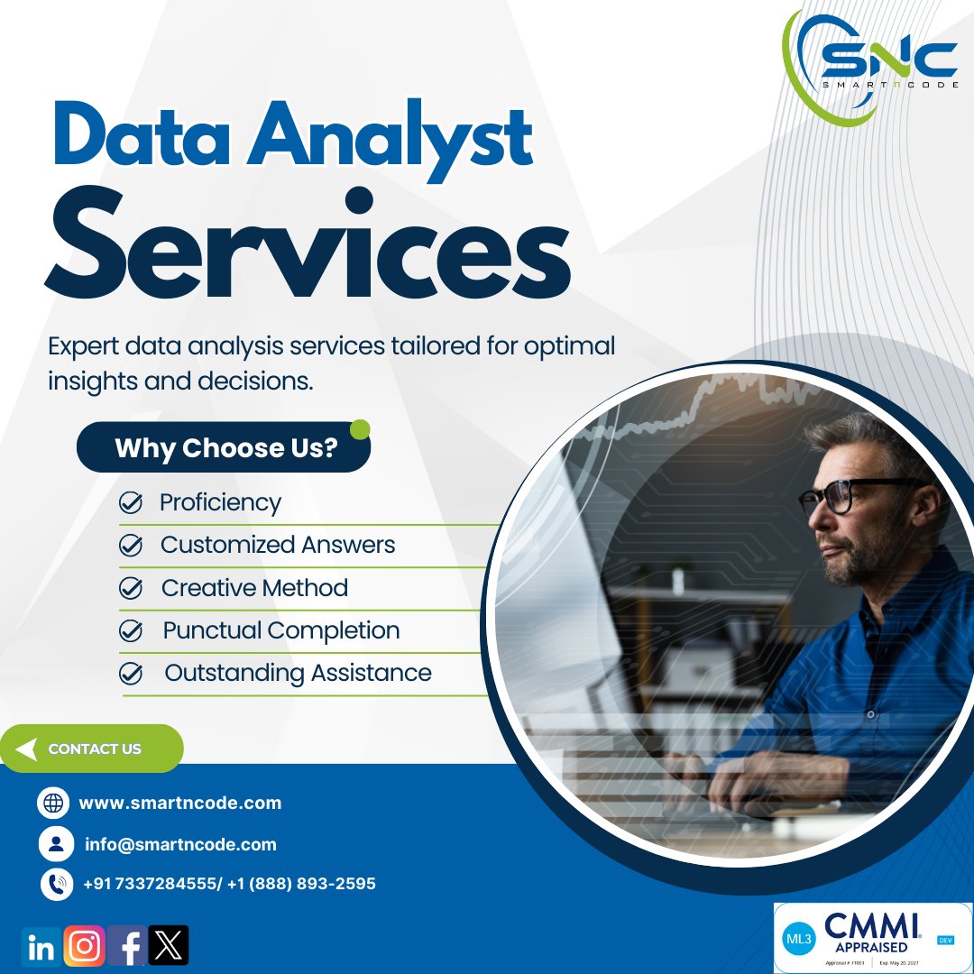 smartncode's tweet image. Unlock actionable insights with SmartnCode! Expert data analysis tailored to your needs, delivered with precision, creativity, and support. Drive smarter decisions today!
Visit smartncode.com
#DataAnalytics #SmartnCode #bigdata #CustomSolutions #bigdataanalytics