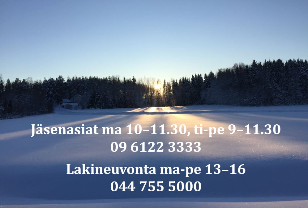 Hyvää uutta vuotta! Gott nytt år!
Jäsenasiapalvelu ja lakineuvonta suljettuna
tiistaina 31.12. ja keskiviikkona 1.1. 
#Journalistiliitto