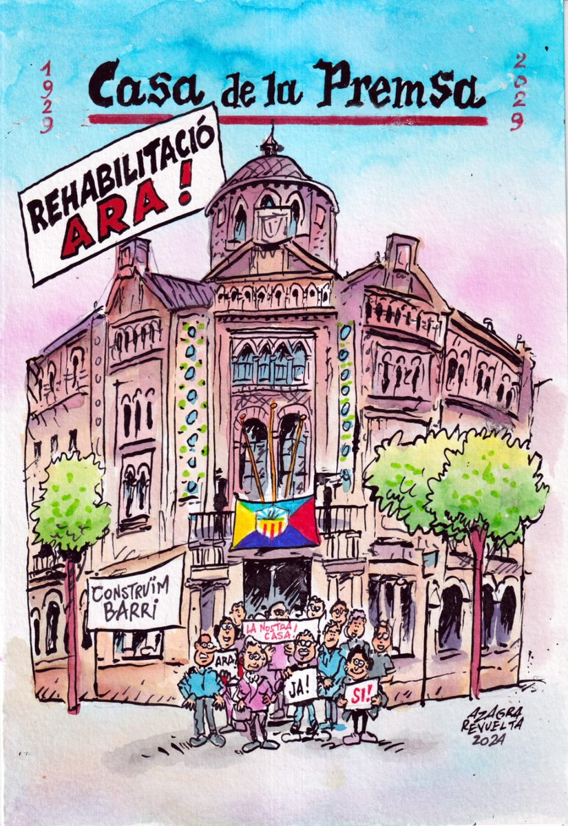 La Casa de la Premsa pel barri i la ciutat! Rehabilitació ara! Sembla que es comencen a moure coses de cara 2025 pel Poble-sec i la manca d'equipaments històrica... Estarem alerta. 😍🅾️🅿️💙 #Poblesec #OrgullPoblesequi