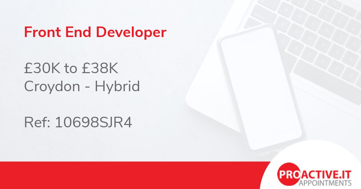 ProactiveIT_UK's tweet image. This is a unique opportunity for someone with strong technical skills and a drive to work with modern technologies in a fast-paced, high-growth environment.
proactive.it/job/front-end-…
#Angular #TypeScript #JavaScriptES6