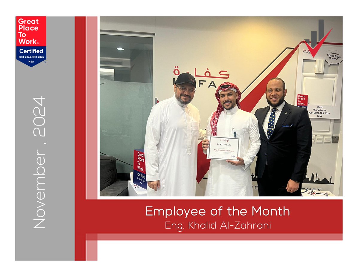 Kafaa_Sa's tweet photo. Congratulations Eng. Khalid Al-Zahrani keep up the good work 👏 https://t.co/XGReER2Mp1