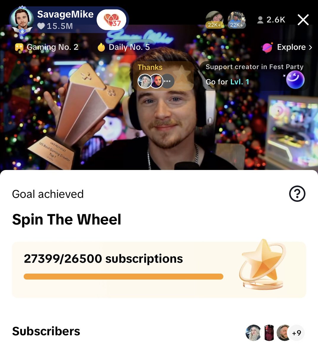 YoYoSavageMike's tweet photo. #1 TIKTOK LIVE FEST GAMING 2024! 🏆🥇 WORLD RECORD SUBS ON TIKTOK! (27,399) Thank you SO MUCH to my community, my family, my friends, and EVERYONE who supported me throughout this! 🩵 My life is changed because of my community and the FAMILY we have built! NONE OF THIS WOULD BE POSSIBLE WITHOUT THE SAVAGE FAM! 

LA and London, I’ll see you soon! 🩵 #SavageSquadOnTop