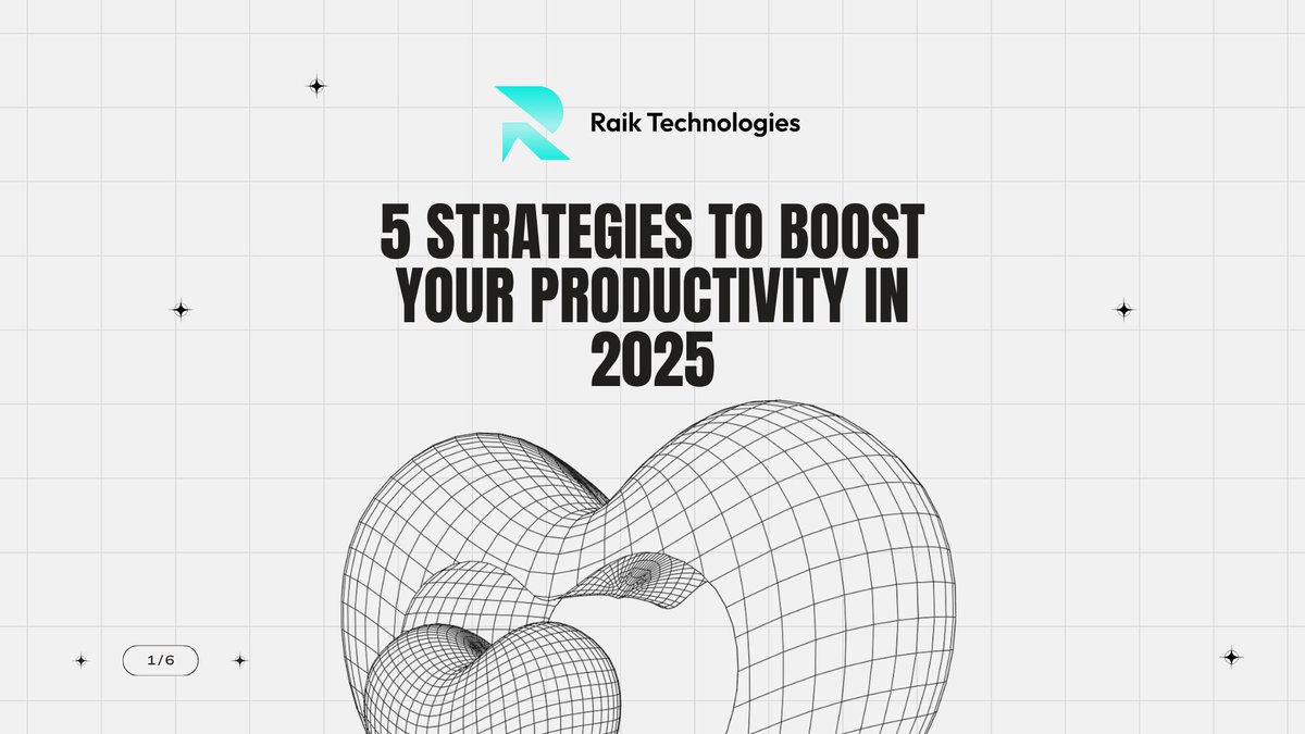 technologi47391's tweet image. 5 Strategies to Maximize Your Productivity in 2025 The smart worker learns how to work smarter; he does not work harder than anyone else. Five strategies help you create more with fewer burnout moments.#ProductivityTips #BusinessGrowth #WebAndAppDevelopment #ProfessionalGrowth