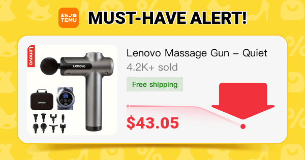 Abla2323's tweet photo. Lenovo Massage Gun - Quiet Percussion Relax for Athletes, 8 Heads, USB Rechargeable, Ideal for Back, Legs &amp; Buttocks
🎉 Coupon price[$43.05]
👉 item link: https://t.co/uNpaT32C3m
⚠️ The discount may vary, please refer to the page display. https://t.co/Q42kTzgAU5
