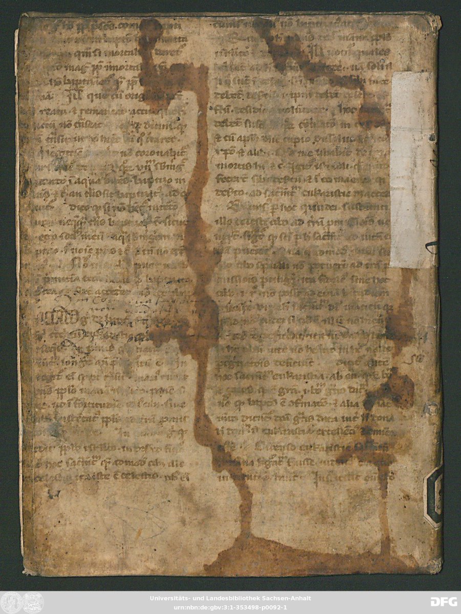 Is this a commentary on the Sentences that got a new life as a book cover? (<a href="/UniHalle/">Universität Halle (inaktiv)</a>, If 3056) #fragmentology
nbn-resolving.org/urn:nbn:de:gbv…