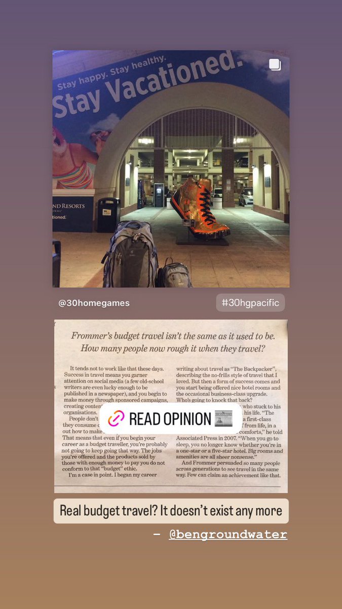 30HomeGames's tweet image. "Frommer's budget travel isn't the same as it used to be. How many people now rough it when they travel?"
Prompted by the @bengroundwater piece on Arthur Frommer. What's your experience backpacking North America? How does it compare?
#ArthurFrommer #BackpackerLife #30HGroadtrip