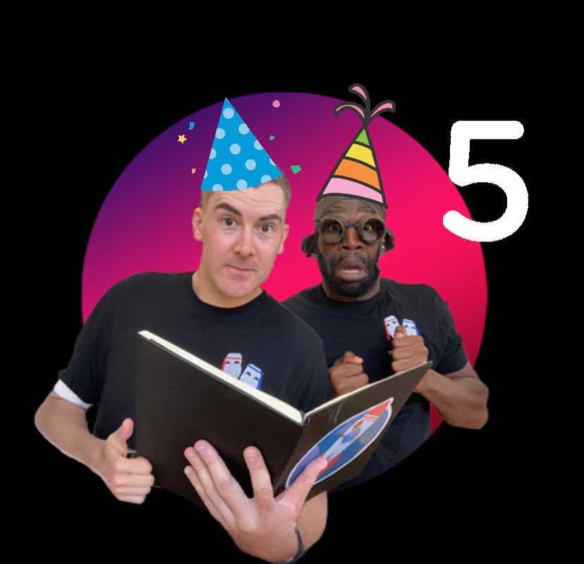 We are officially 5 years old today! What a ride! We are so grateful and thankful for everyone’s support. 

It’s been another brilliant year working with incredible young people, teachers, schools and organisations. Here’s to 2025! 

Big love, Simon and Paul 🎭