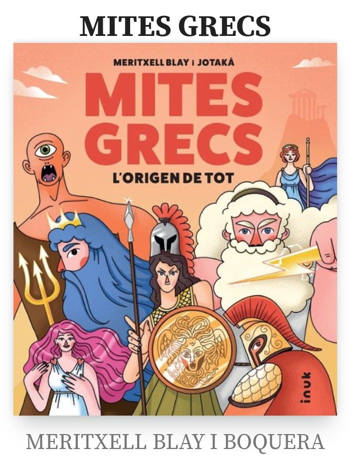 BastonsMontse's tweet photo. #urà #gea #cronos #afrodita #zeus #atenea #hermes #narcís #pigmalió #eos... @txellblay (#inukbooks) conta de nou #mitesgrecs, amb un llenguatge planer i alhora amb reflexions (i frases "metamorfejades" d'#Ovidi, #Llucià, #Virgili, #Dant)
@AplecClassiques @educaciocat @cultura_cat https://t.co/osK0hD8yB8