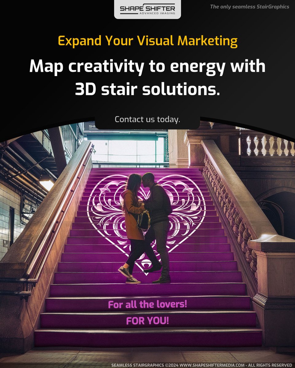 shapeshiftergfx's tweet photo. https://t.co/69Un6mtOcd Expand Your Visual Marketing Map creativity to energy with 3D stair solutions. #stairs #art #paintedstairs #stairart #stairgraphics #streetarteverywhere #outofhome #display #campaign #construction #stairways #creativedesigns #buildingsign https://t.co/LnEMXvcIPb