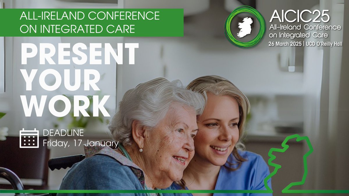 ⚠️ #AICIC25 Dublin - Present Your Work ⚠️

Join us at the All-Ireland Conference on Integrated Care (AICIC25)!

We are now accepting submissions. The deadline is Friday, 17 January.

Present your work ow.ly/g0uc50UqOCE