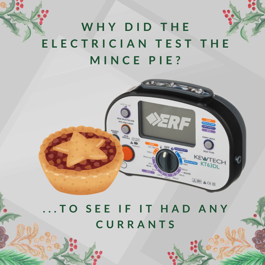 Another cracker joke ready for the dinner table 🎄🥧

For testing mince pies and more: erfelectrical.co.uk/product-catego…