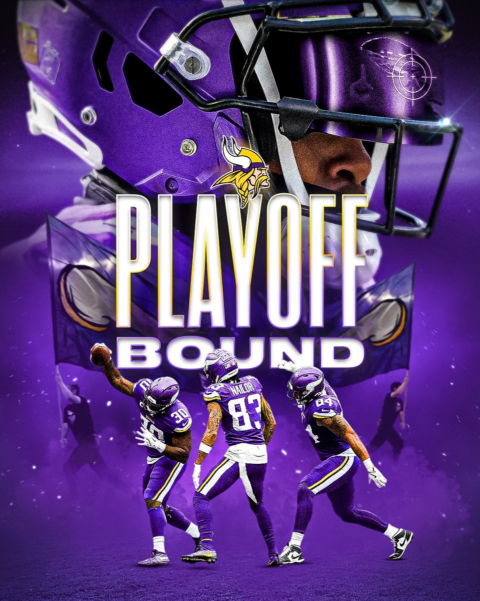UKVikings's tweet photo. PLAYOFF SPOT CLINCHED! #Skol https://t.co/4IpPM3OPwf