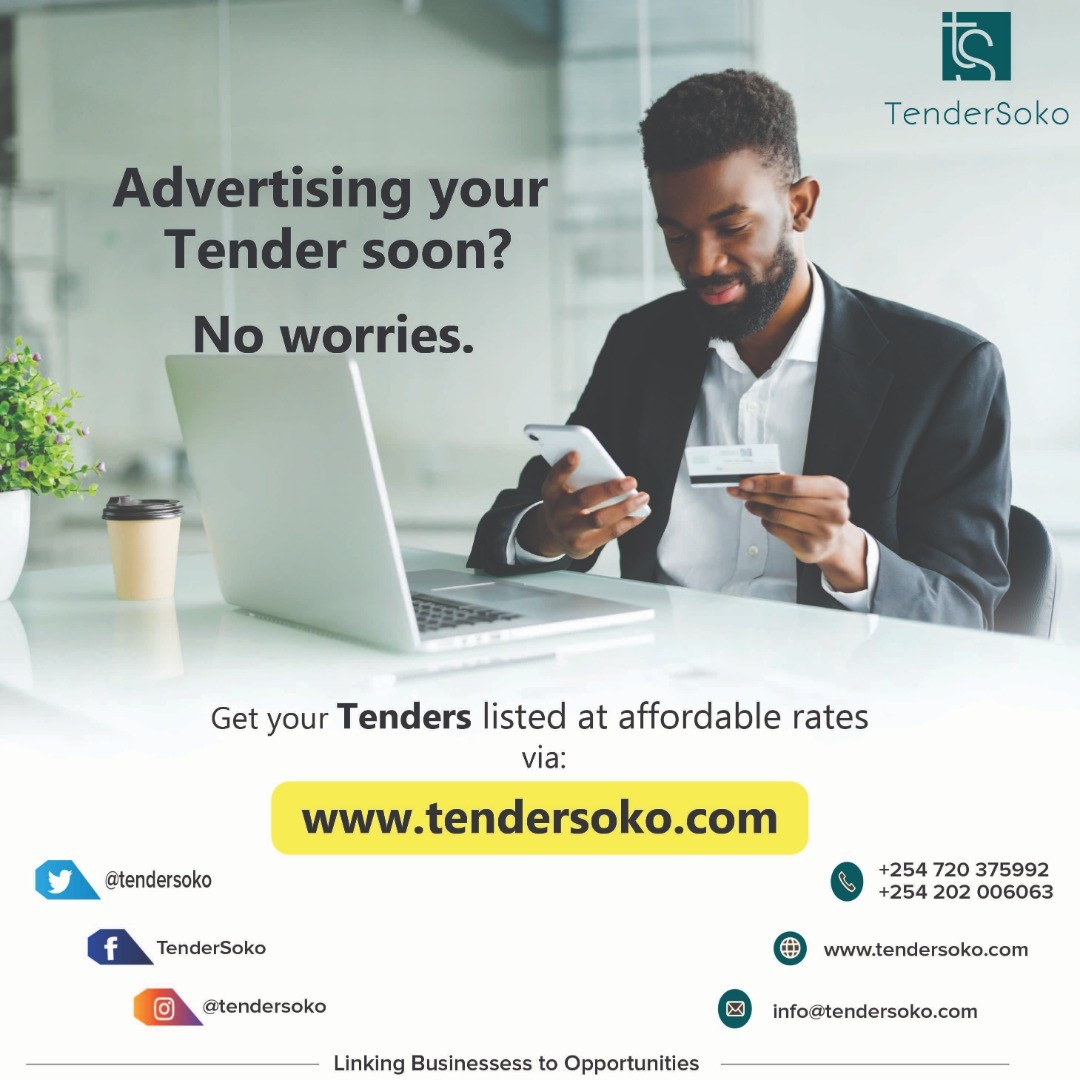 TenderSoko's tweet image. Looking to maximize your reach and connect with the right audience? Advertise with TenderSoko!
✅ Wide visibility
✅ Targeted audience
Let’s help you grow your brand and achieve your goals. 
#AdvertiseSmart #GrowYourBrand #TenderSoko