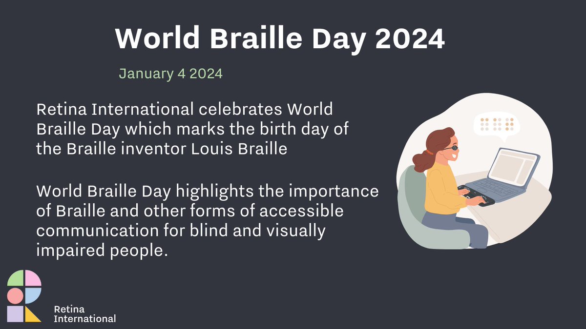 Today we are celebrating World Braille Day which marks the birth day of the Braille inventor Louis Braille. It also highlights the importance of Braille and other forms of accessible communication for blind and visually impaired people. #WorldBrailleDay #Literacy #Inclusion #UN