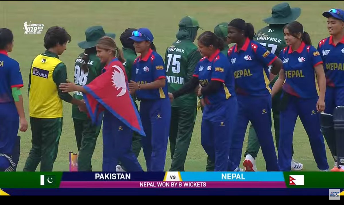 MilanonX's tweet photo. congratulations Girls
#nepvspak #NepalCricket #U19AsiaCup https://t.co/kBppmvnybO