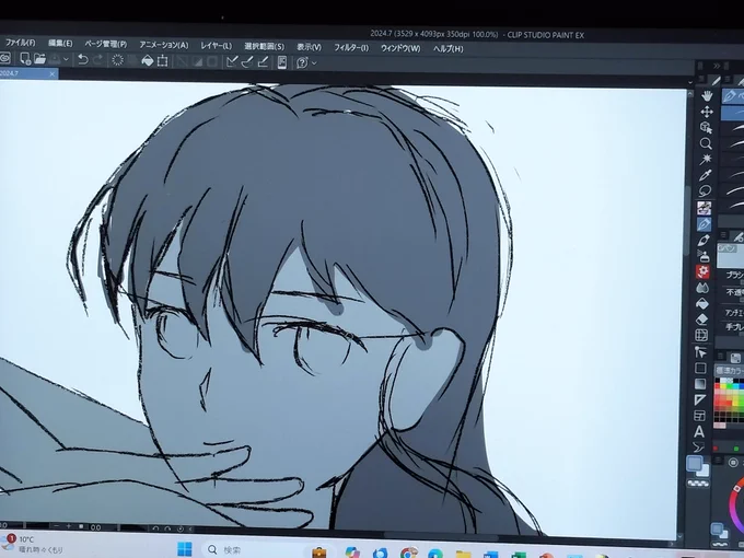 今年最後の絵を描く☺️ 