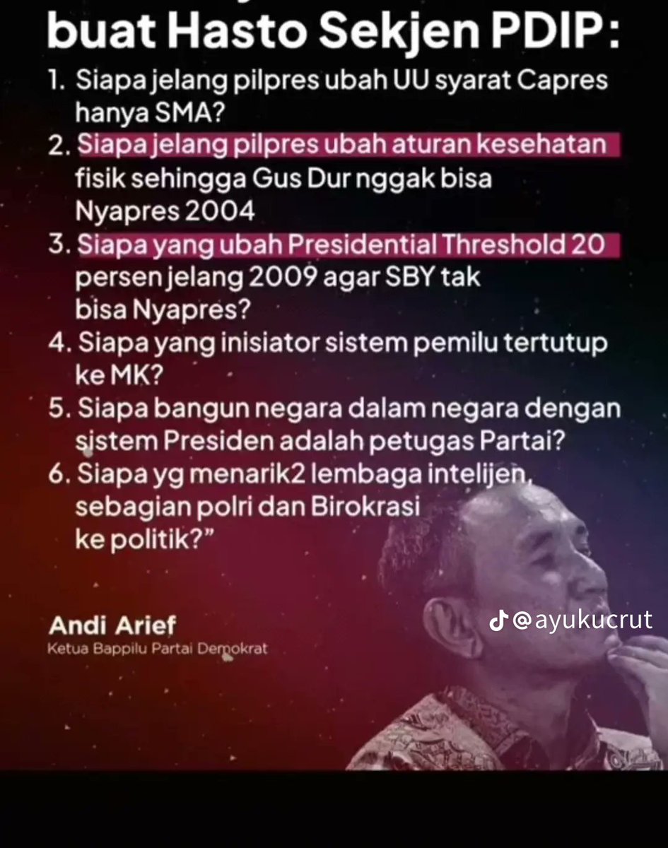 Intel_Imut's tweet photo. Jangan merasa paling benar sendiri PDIP

Tolong jawab pertanyaan ini

PDIP biang kerok kehancuran negeri ini

Hasto jawab dong

#PDIPBiangKerok
#TangkapHarunMasiku
#HastoTerlibatHarunMasiku https://t.co/b6YjM1cS52