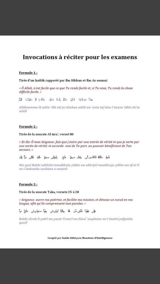 pour les partiels, qu’Allah facilite le reste 🙏🏾