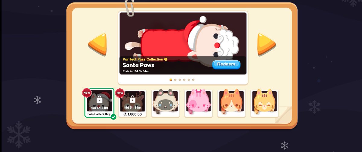 pstpst go redeem ur Santa Paws skin with Purrfect Pass 😺👉 bit.ly/4ffJZQc
