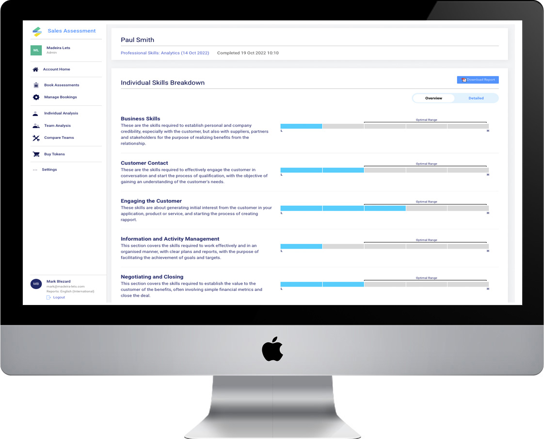 Pro-Skills Analytics assessment, five essential selling modules:

✅ Business Skills
✅ Customer Contact Skills
✅ Engaging the Customer Skills
✅ Information &amp; Activity Management
✅ Negotiation &amp; Closing Skills

More 👉 SalesAssessment.com

#sales #salestips