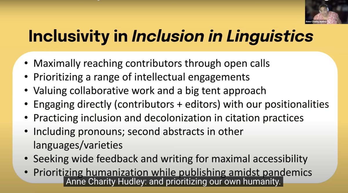 Morning #linguists! In your #Christmas stocking we offer this semester's Activism in Action series in full on our channel👉youtube.com/@LAGB-com

We ended last week with Anne Charity Hudley (<a href="/Stanford/">Stanford University</a>)'s exposé of 'Inclusion in Linguistics and Decolonizing Linguistics'👇 RT!