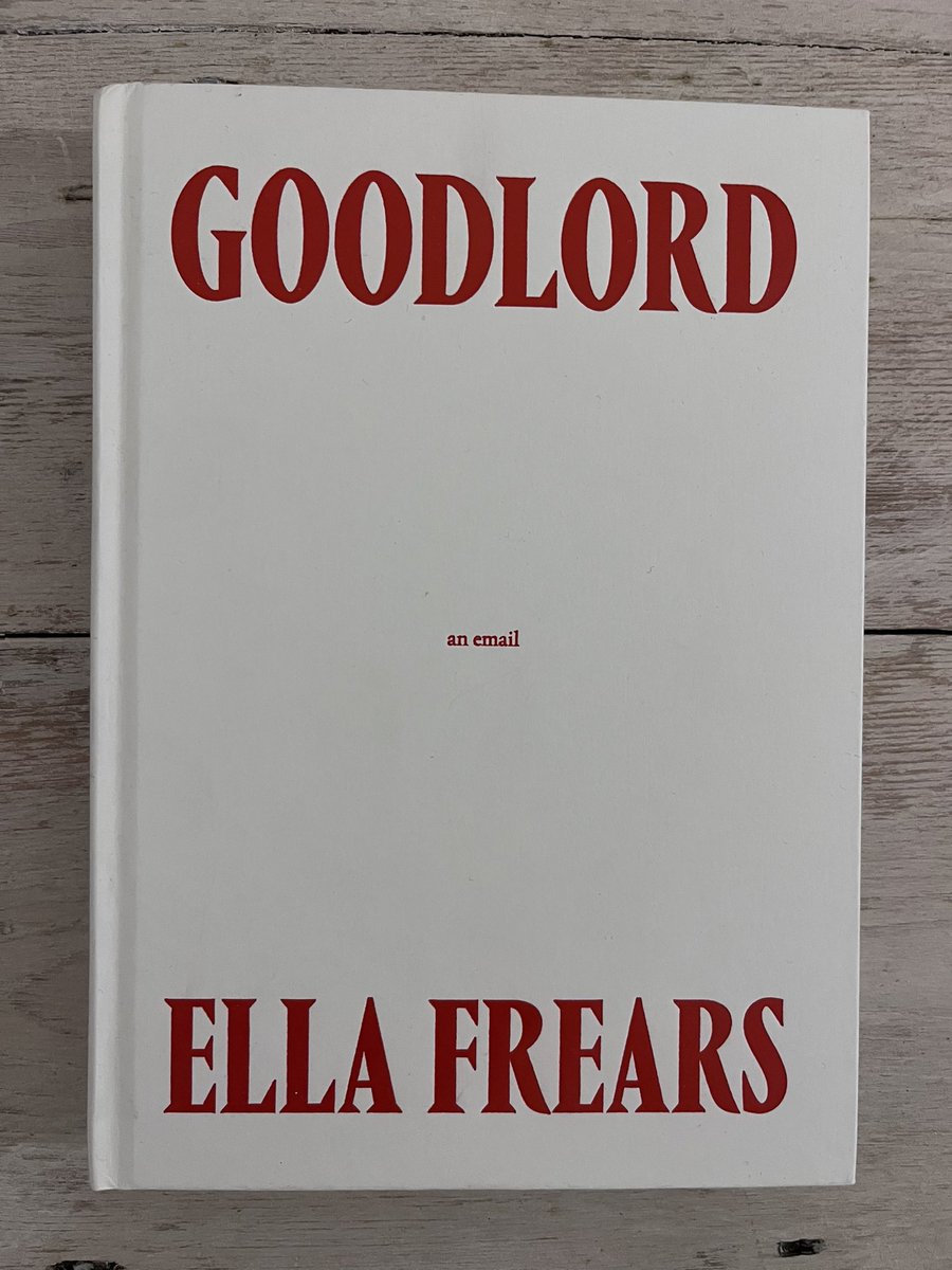 If I said this was a book-length poem written in the form of an email to a letting agent, it would be true, and yet not capture anything of Ella Frears’ incredible book’s propulsive force. I just couldn’t stop reading it. Loved its fierce, wild, scathing energy. Out now
