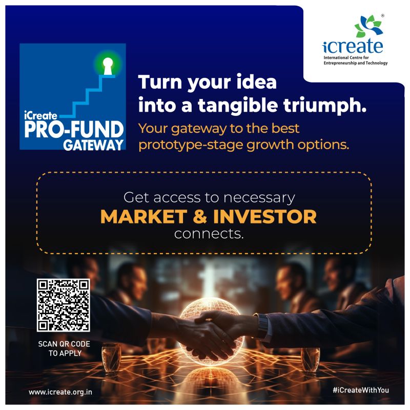 icreatenextgen's tweet photo. Transform your idea into a successful product with iCreate Pro-Fund Gateway! Get business & technical mentorship, access to labs, funding up to ₹30L, and connections with investors. Plus, enjoy vibrant campus life!
Apply now: https://t.co/F4hh5WVPye
#iCreateWithYou #ProFund #Startups #FundingOpportunity #Innovation #Prototyping #Entrepreneurship