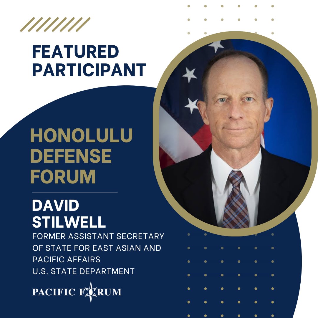 PacificForum's tweet photo. David R. Stilwell, former Assistant Secretary of State for East Asian & Pacific Affairs, will join #HDF2025 !🌏
With 35+ years of experience in #EastAsian #security & #diplomacy, including roles at @USINDOPACOM, he brings unparalleled insights!
https://t.co/pLkHe9SJ40 https://t.co/c4y6zD8utY