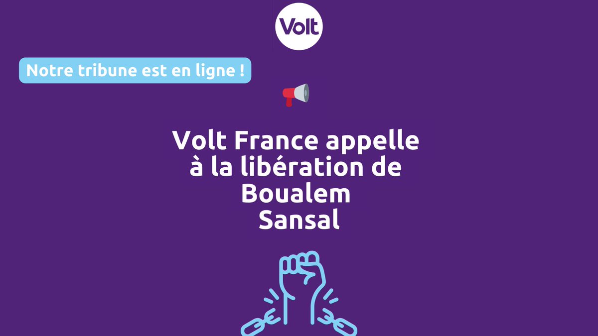 volt_france's tweet image. 📢 Appel à la libération de Boualem Sansal
Volt France condamne l’arrestation de l’écrivain franco-algérien Boualem Sansal, détenu à Alger depuis 3 sem. La liberté d&apos;expression est un droit fondamental ! Mobilisons-nous pour sa libération ✍️.  

#LibérezSansal #DroitsHumains