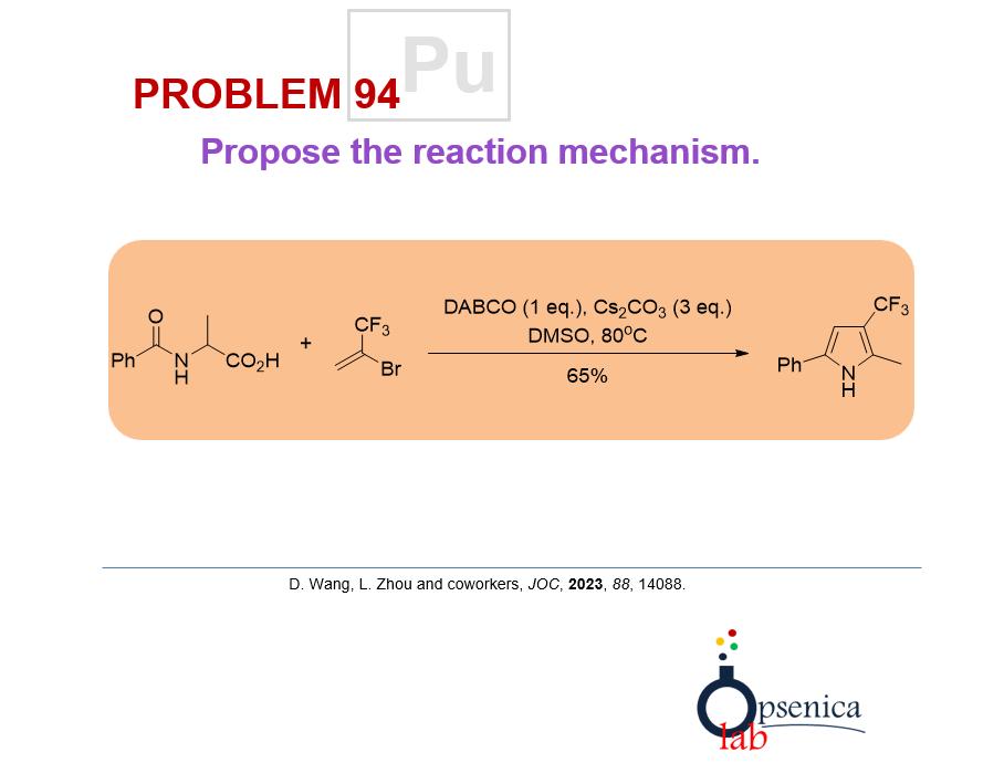 OpsenicaLab's tweet photo. It's been a while since we had a mechanism problem 🧐 Can you propose a mechanism for the shown transformation? 📚⚛️⚙️

#mechanismmonday #realtimechem #heterocycles #orgchem #chemistry https://t.co/NyUhHMuEna