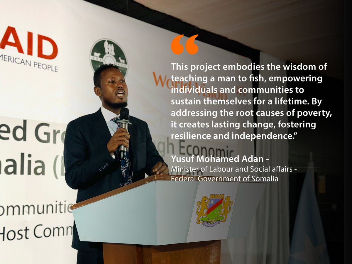 WVSomalia's tweet photo. This project embraces the philosophy of teaching a man to fish—equipping individuals and communities with the tools they need to sustain themselves - @HonYusufMohamed EMERGE Launch. #EMERGElaunch #EMERGEProgram #Baidoa #EMERGEprogram #EmpowerSomalia #EconomicGraduation #ResilientCommunities
@WorldVisionEARO
