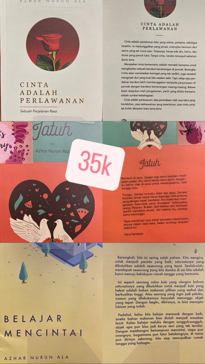 dinimaulid's tweet photo. Halo temen2 aku abis beres2  &amp; pengen preloved buku2 biar ga numpuk 

💓 Original 💯
📝 Masih cakep bgt dan disampul
💰 Rp 30.000 - 40.000,
🚛 Free ongkir for JABODETABEK

Yg mau bisa dm ya
Boleh bantu share juga 🫶

#preloved 
#wts 
#wtb 
#SEVENTEEN
#agus https://t.co/QJajJsBJ99
